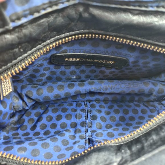 Rebecca Minkhoff Brown Black Leather Square Removeable Crossbody Handbag Purse - Picture 7 of 12